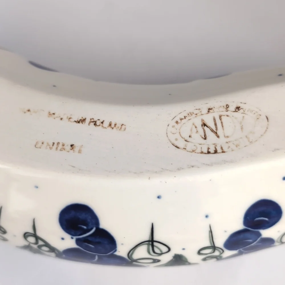 Andy Unikat Polish Pottery Advent Candle Centerpiece - Hand Made Hand Painted